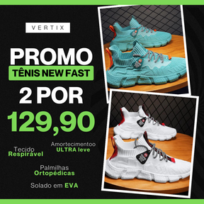 (COMPRE 1 LEVE 2) Tênis New Runner - Respirável e Ultra Resistente - Ortopédico