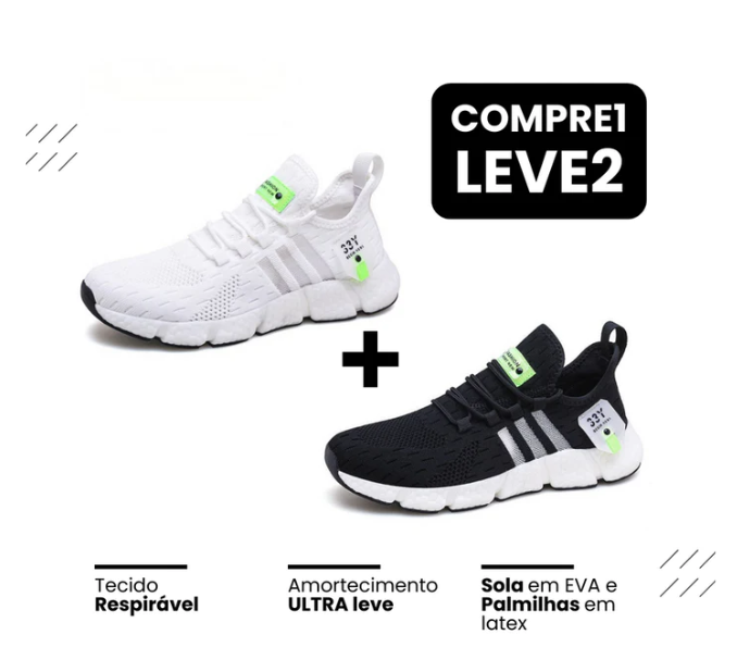 (COMPRE 1 LEVE 2) Tênis New Runner - Respirável e Ultra Resistente