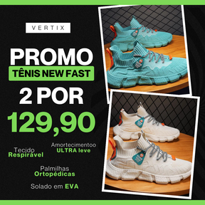 (COMPRE 1 LEVE 2) Tênis New Runner - Respirável e Ultra Resistente - Ortopédico