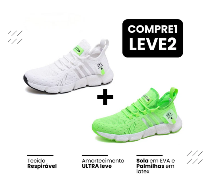 (COMPRE 1 LEVE 2) Tênis New Runner - Respirável e Ultra Resistente