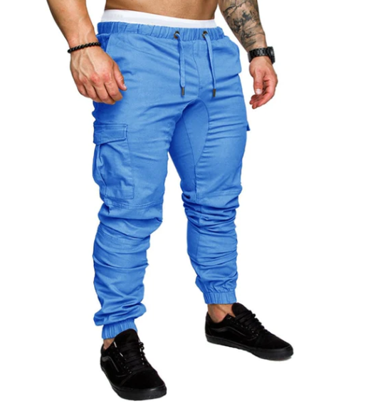 CALÇA CARGO MASCULINA ESTILO JOGGER DE SARJA