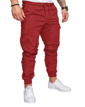 CALÇA CARGO MASCULINA ESTILO JOGGER DE SARJA