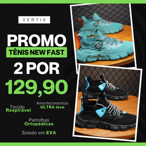 (COMPRE 1 LEVE 2) Tênis New Runner - Respirável e Ultra Resistente - Ortopédico