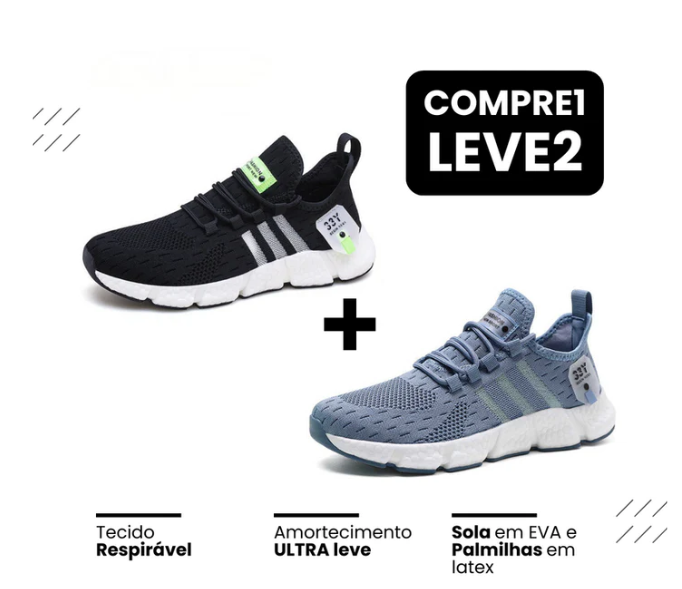 (COMPRE 1 LEVE 2) Tênis New Runner - Respirável e Ultra Resistente