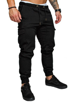 CALÇA CARGO MASCULINA ESTILO JOGGER DE SARJA