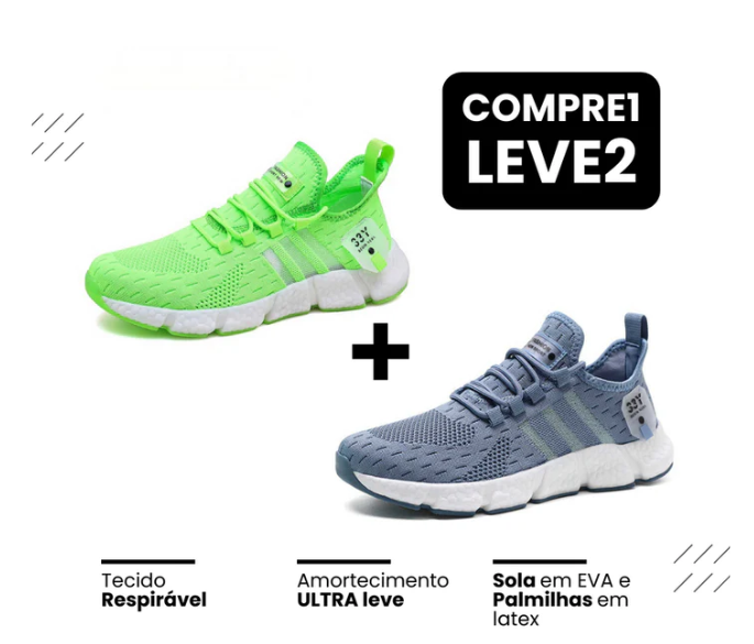 (COMPRE 1 LEVE 2) Tênis New Runner - Respirável e Ultra Resistente